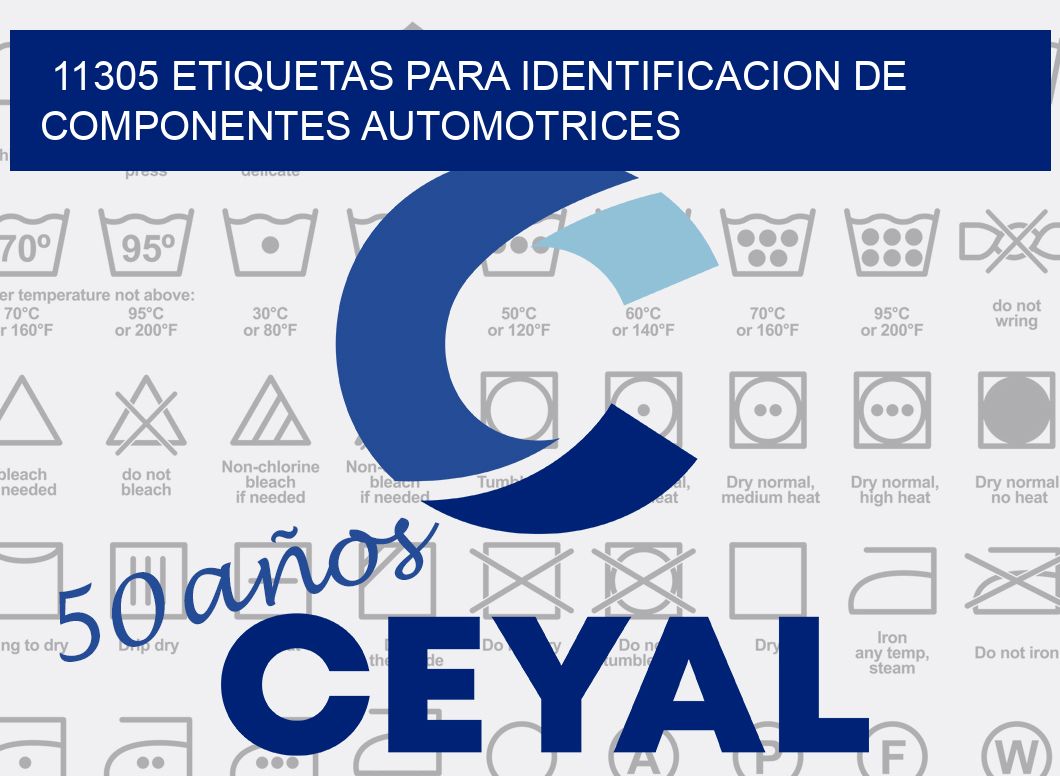 11305 ETIQUETAS PARA IDENTIFICACION DE COMPONENTES AUTOMOTRICES