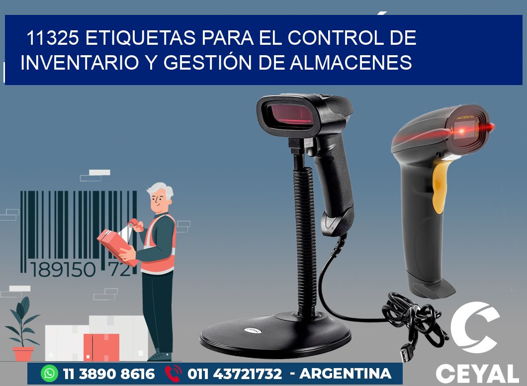 11325 ETIQUETAS PARA EL CONTROL DE INVENTARIO Y GESTIÓN DE ALMACENES
