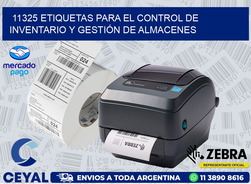 11325 ETIQUETAS PARA EL CONTROL DE INVENTARIO Y GESTIÓN DE ALMACENES