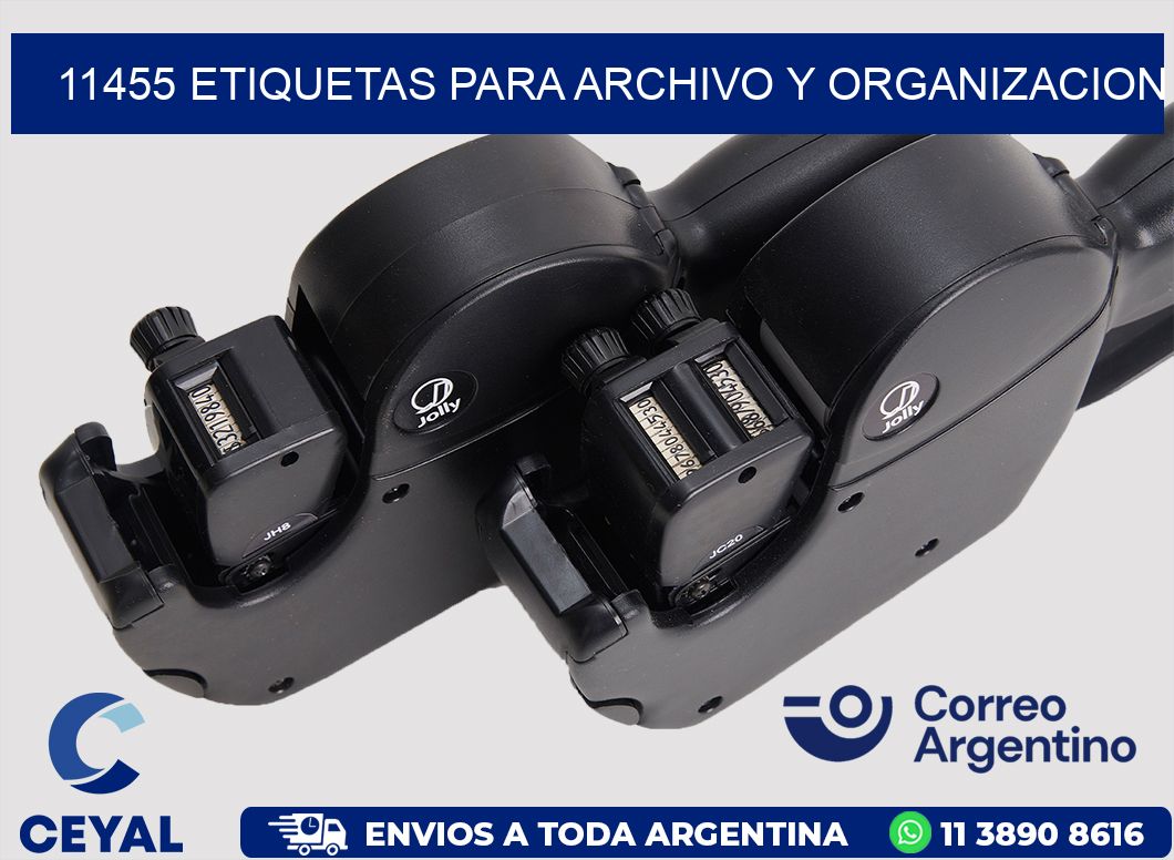 11455 ETIQUETAS PARA ARCHIVO Y ORGANIZACION