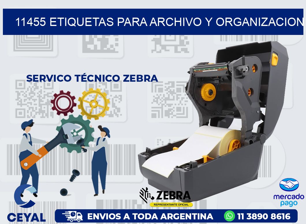 11455 ETIQUETAS PARA ARCHIVO Y ORGANIZACION