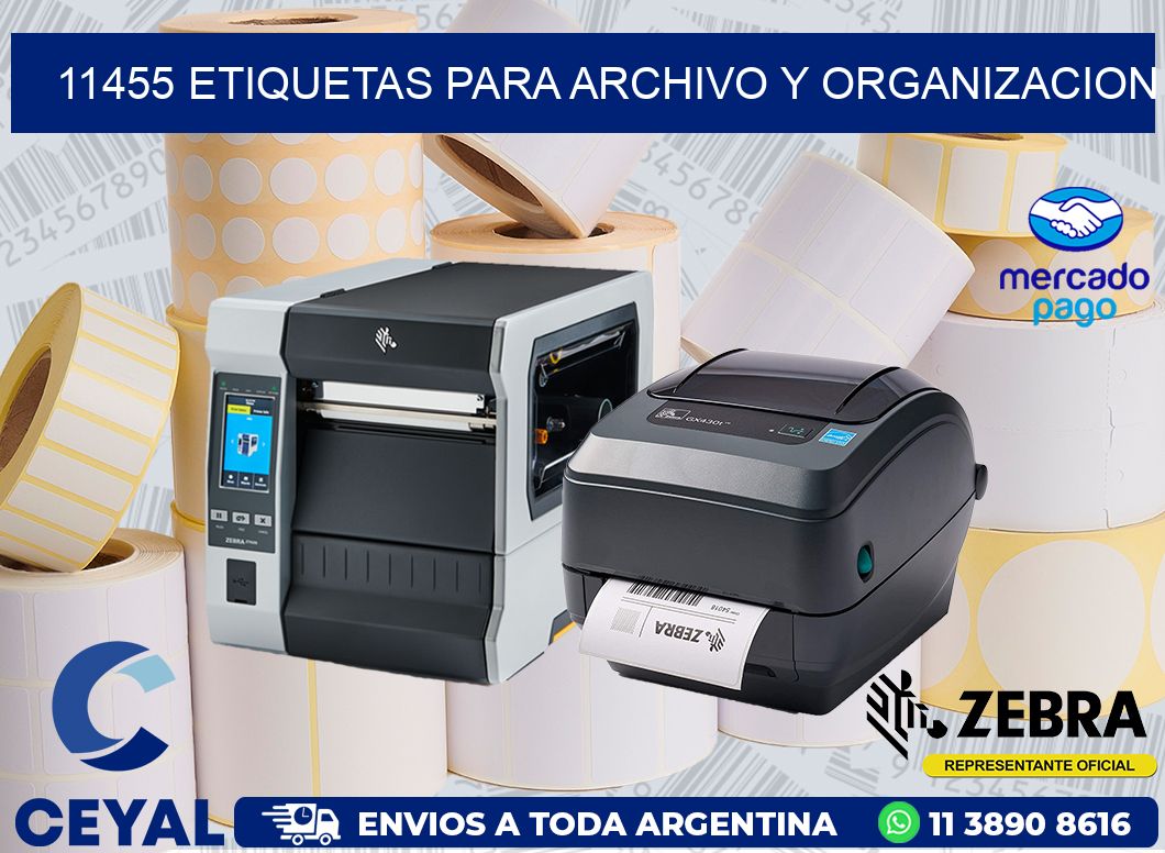 11455 ETIQUETAS PARA ARCHIVO Y ORGANIZACION