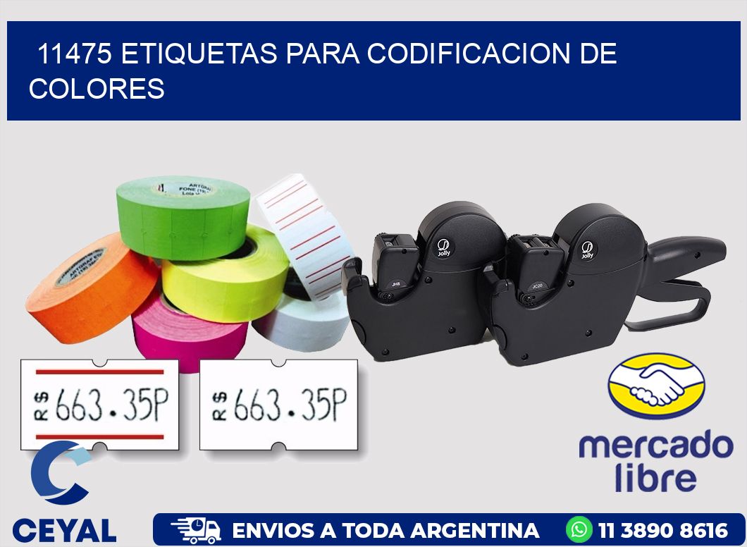 11475 ETIQUETAS PARA CODIFICACION DE COLORES