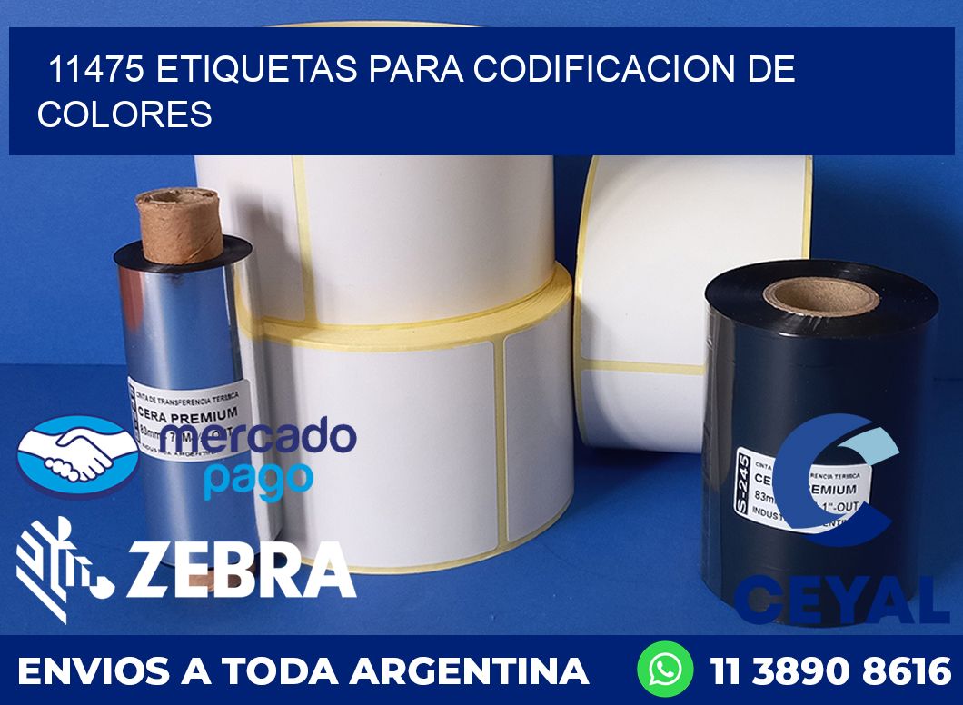 11475 ETIQUETAS PARA CODIFICACION DE COLORES