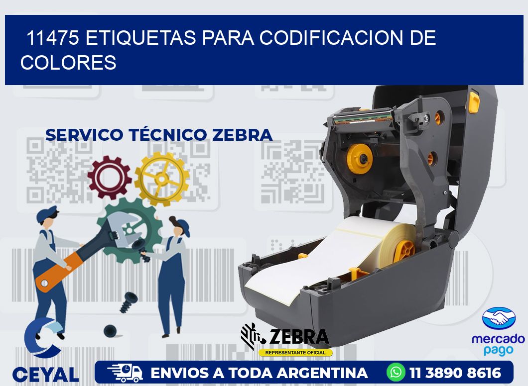 11475 ETIQUETAS PARA CODIFICACION DE COLORES