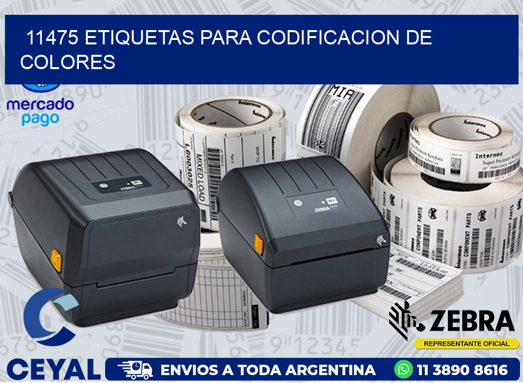 11475 ETIQUETAS PARA CODIFICACION DE COLORES