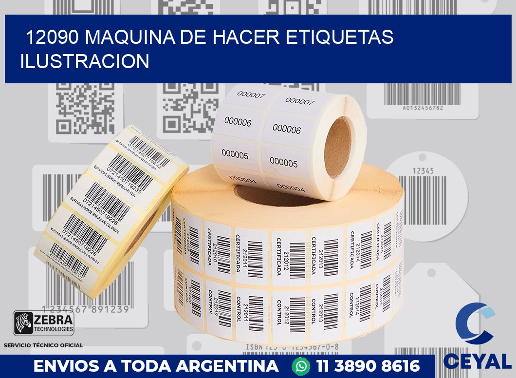 12090 MAQUINA DE HACER ETIQUETAS ILUSTRACION