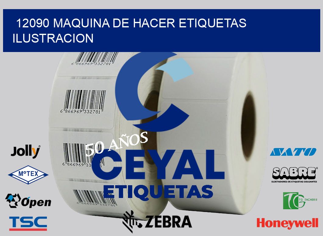 12090 MAQUINA DE HACER ETIQUETAS ILUSTRACION