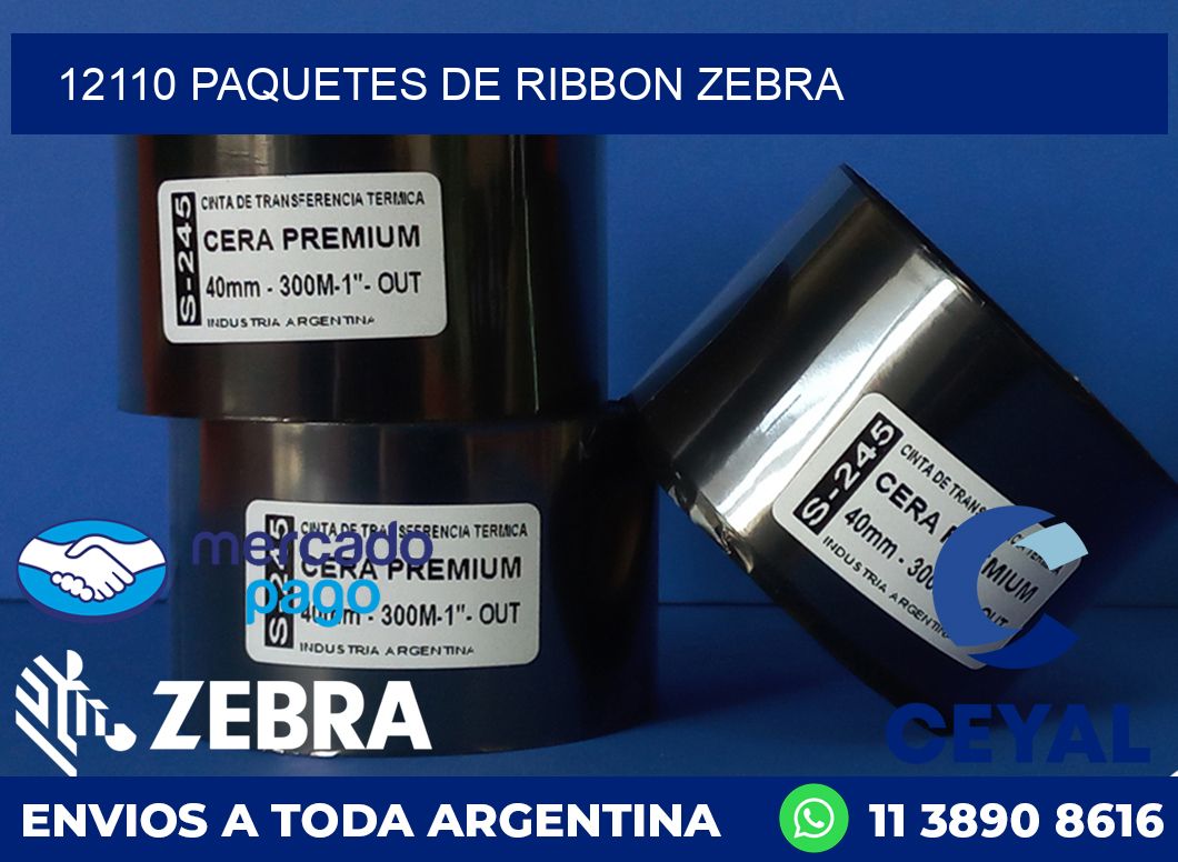 12110 PAQUETES DE RIBBON ZEBRA