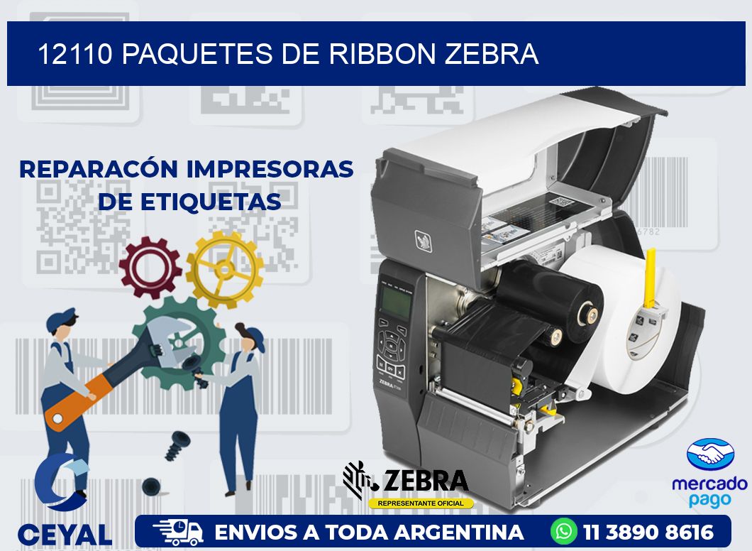 12110 PAQUETES DE RIBBON ZEBRA