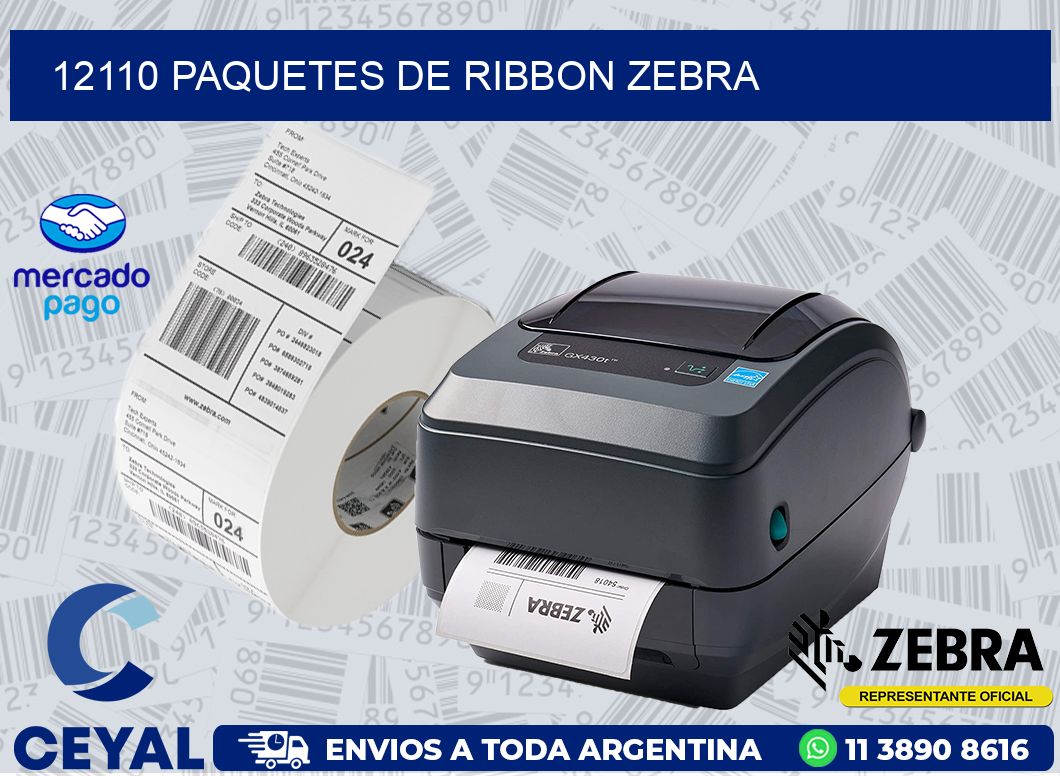 12110 PAQUETES DE RIBBON ZEBRA