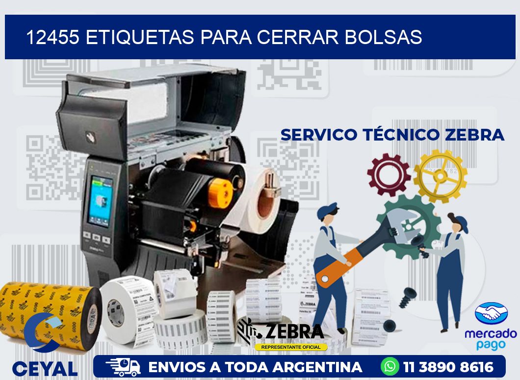 12455 ETIQUETAS PARA CERRAR BOLSAS