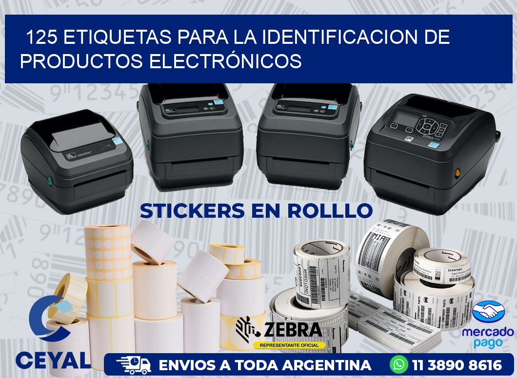 125 ETIQUETAS PARA LA IDENTIFICACION DE PRODUCTOS ELECTRÓNICOS