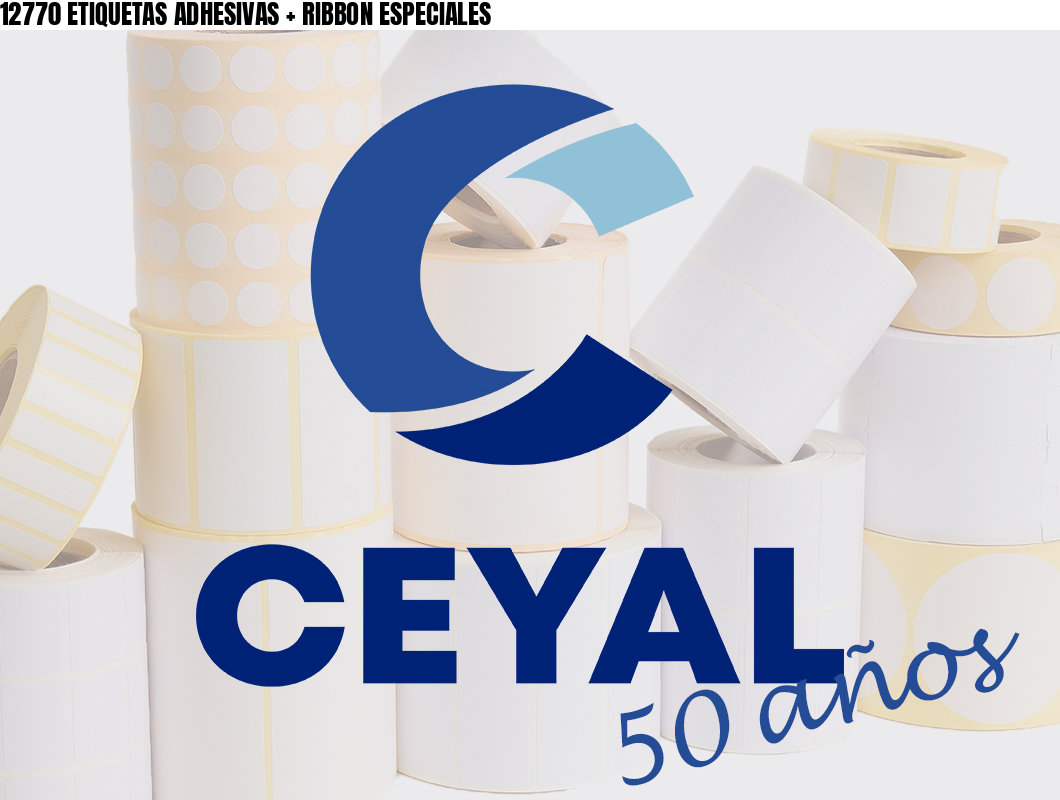 12770 ETIQUETAS ADHESIVAS + RIBBON ESPECIALES