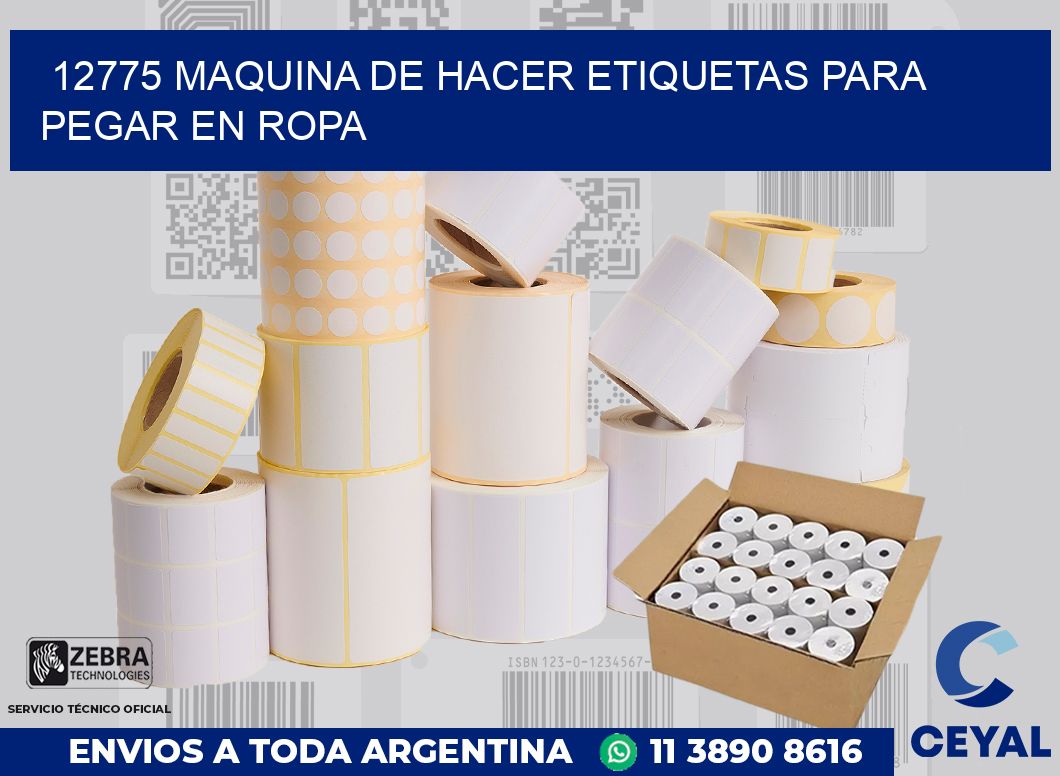 12775 MAQUINA DE HACER ETIQUETAS PARA PEGAR EN ROPA