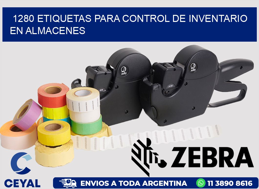 1280 ETIQUETAS PARA CONTROL DE INVENTARIO EN ALMACENES