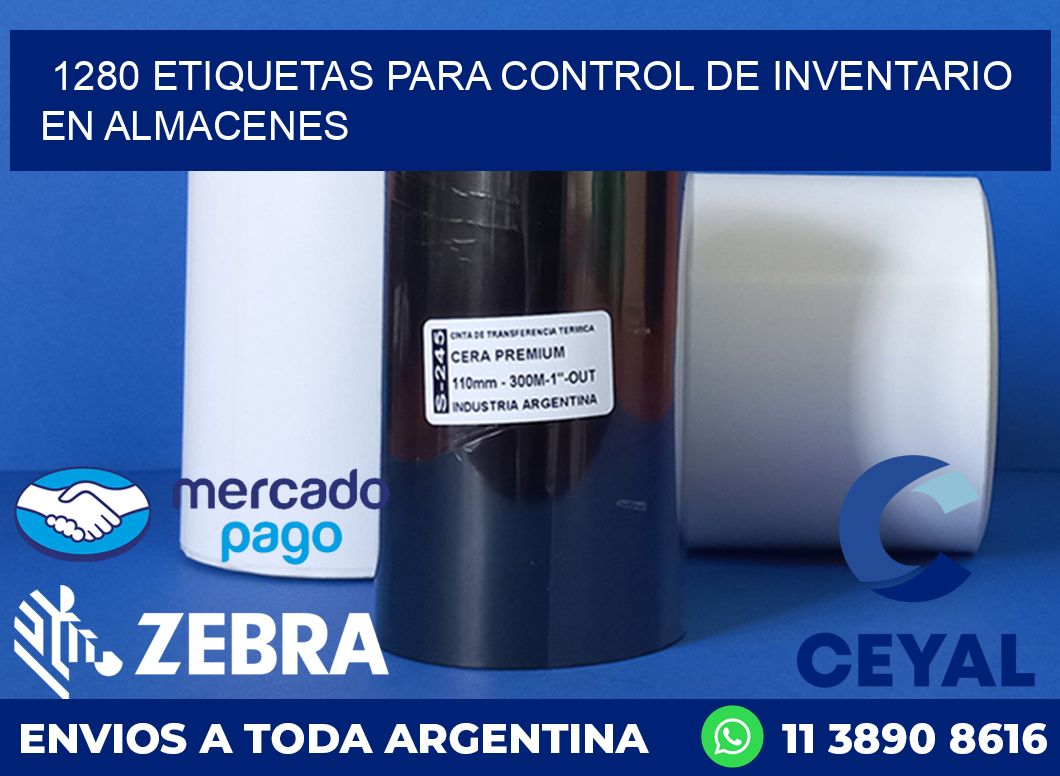 1280 ETIQUETAS PARA CONTROL DE INVENTARIO EN ALMACENES