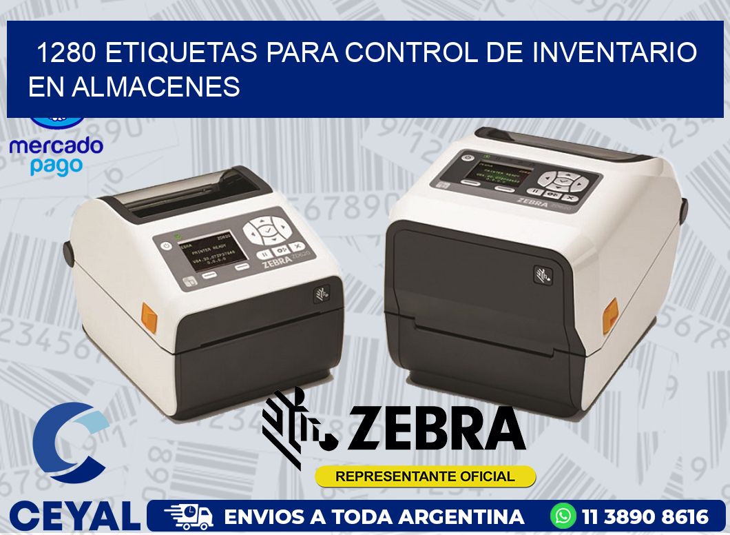 1280 ETIQUETAS PARA CONTROL DE INVENTARIO EN ALMACENES