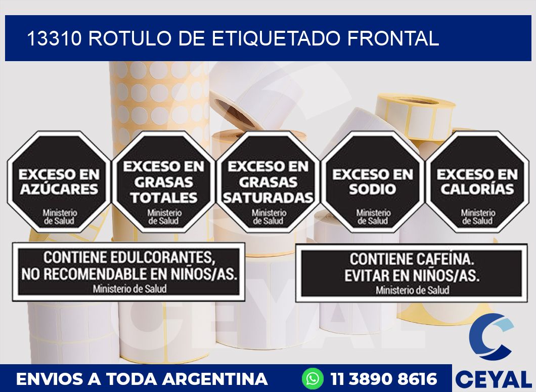 13310 ROTULO DE ETIQUETADO FRONTAL