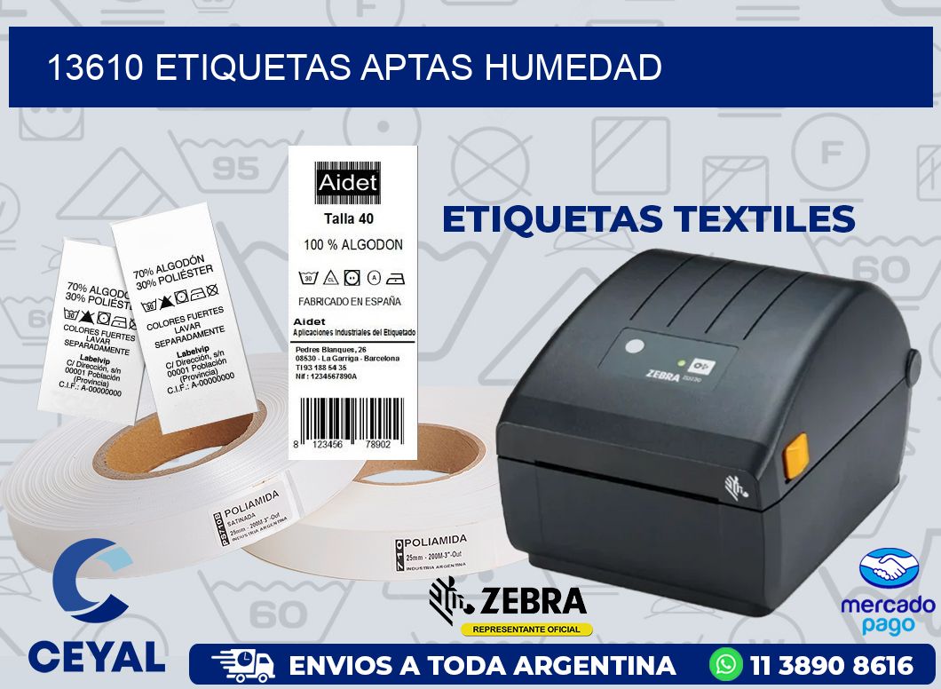 13610 ETIQUETAS APTAS HUMEDAD