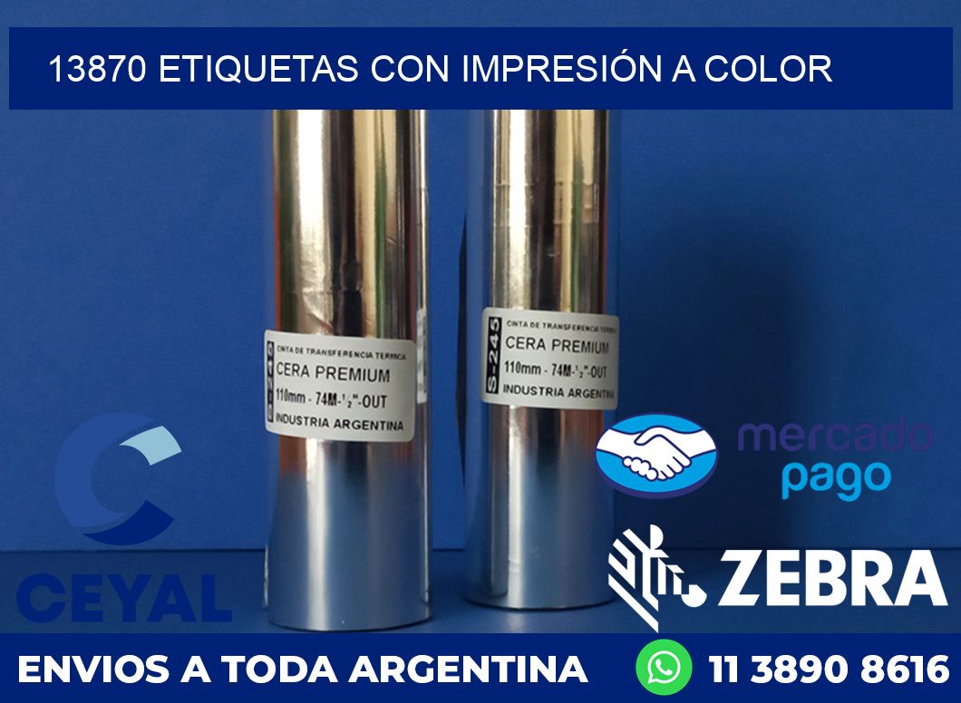 13870 ETIQUETAS CON IMPRESIÓN A COLOR