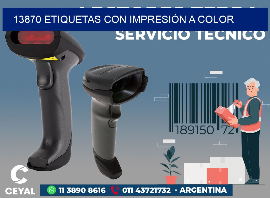 13870 ETIQUETAS CON IMPRESIÓN A COLOR
