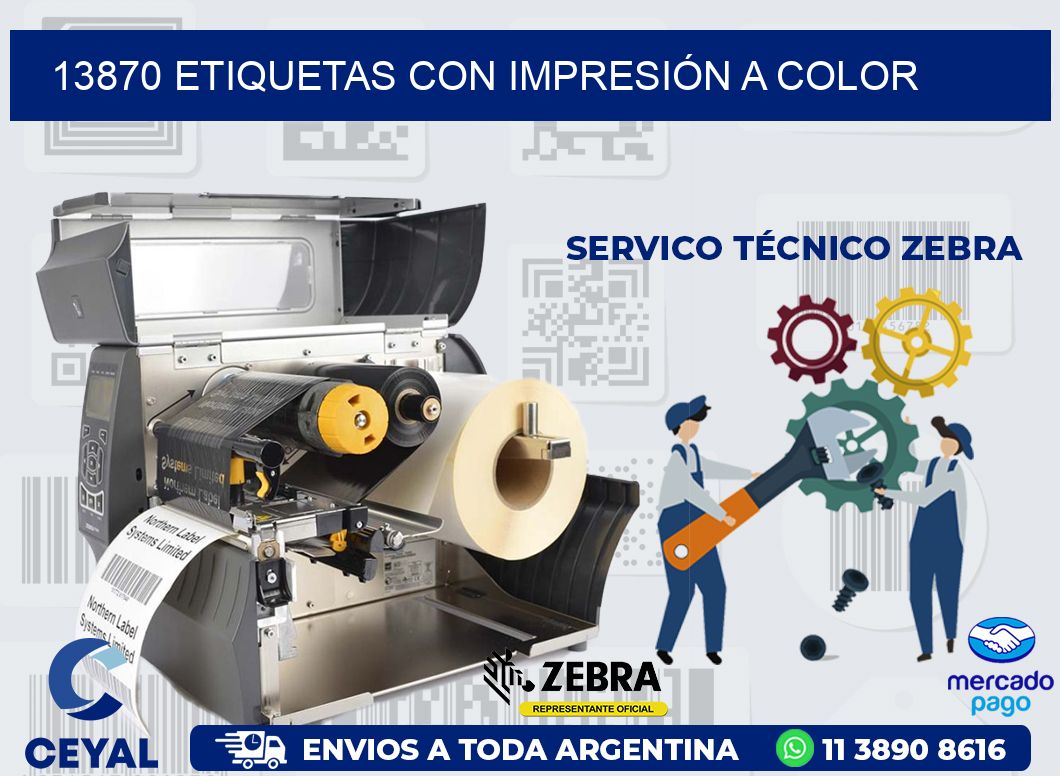 13870 ETIQUETAS CON IMPRESIÓN A COLOR