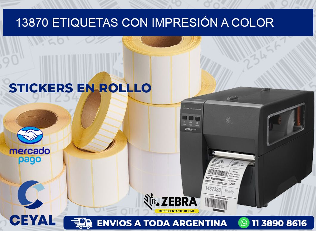 13870 ETIQUETAS CON IMPRESIÓN A COLOR