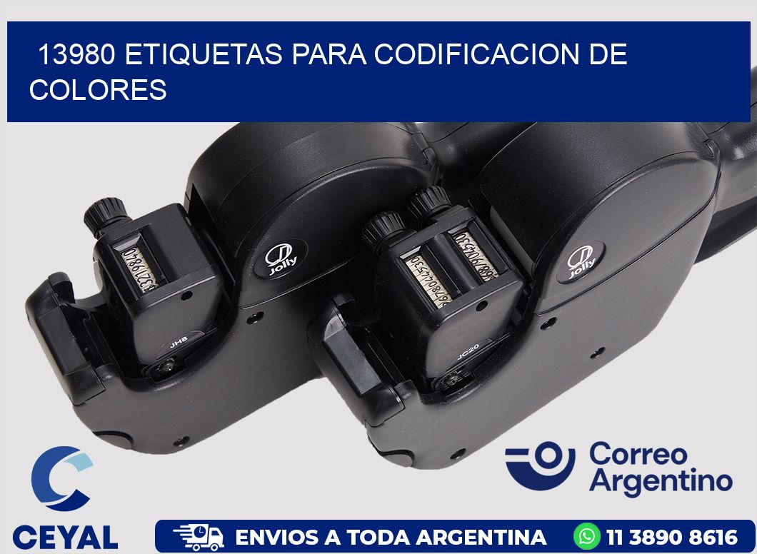 13980 ETIQUETAS PARA CODIFICACION DE COLORES