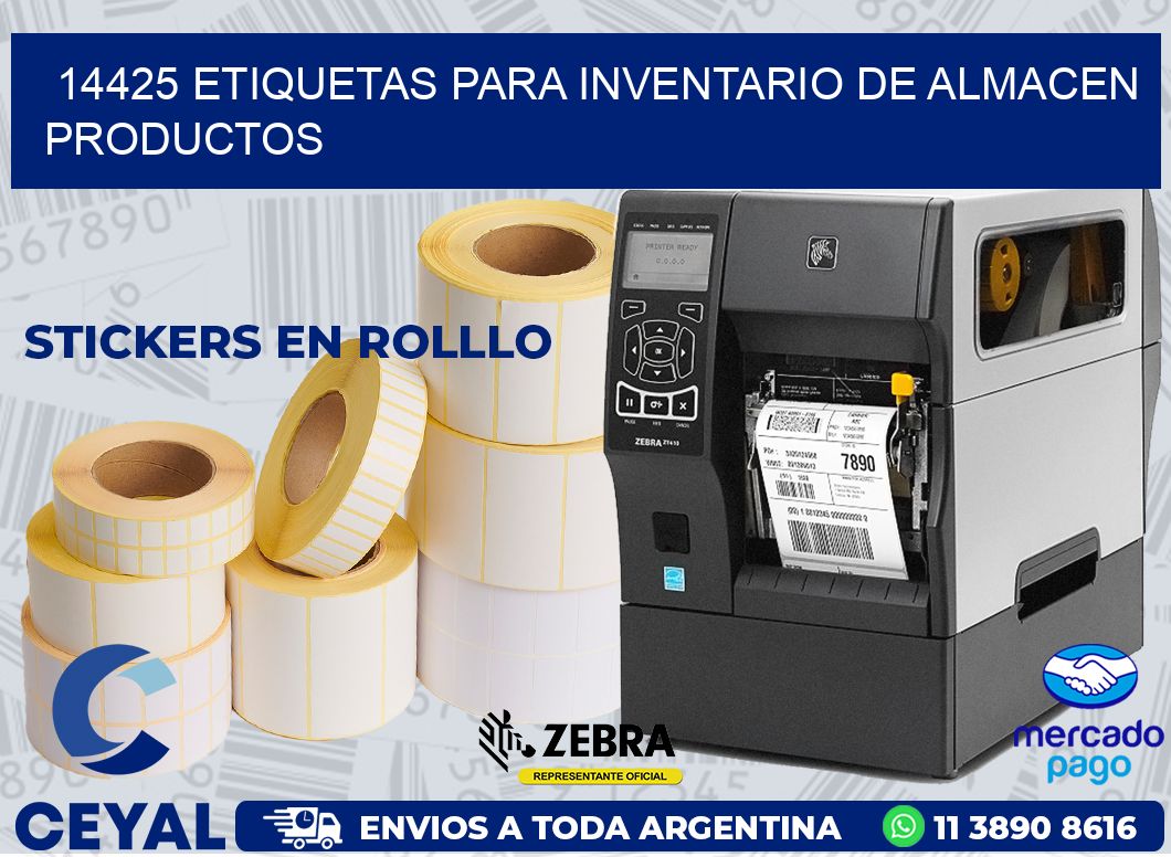 14425 ETIQUETAS PARA INVENTARIO DE ALMACEN PRODUCTOS