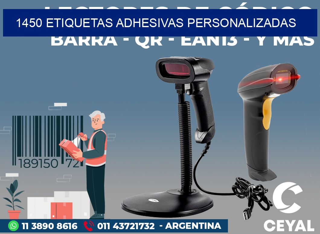1450 ETIQUETAS ADHESIVAS PERSONALIZADAS