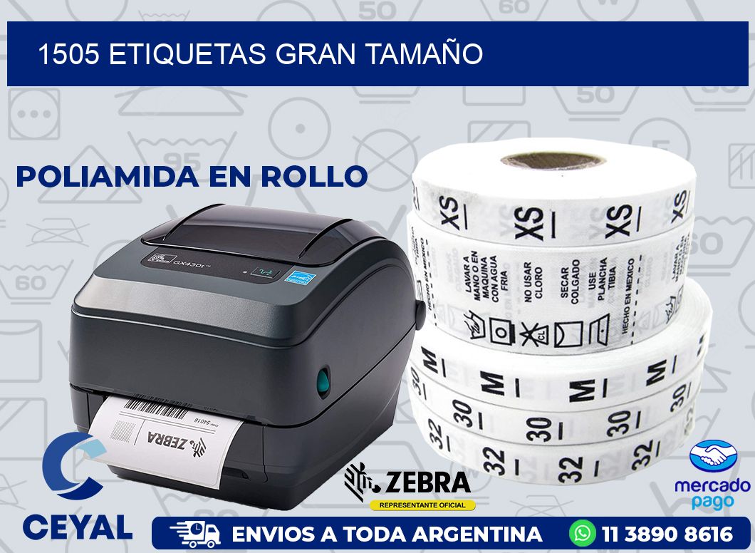 1505 ETIQUETAS GRAN TAMAÑO