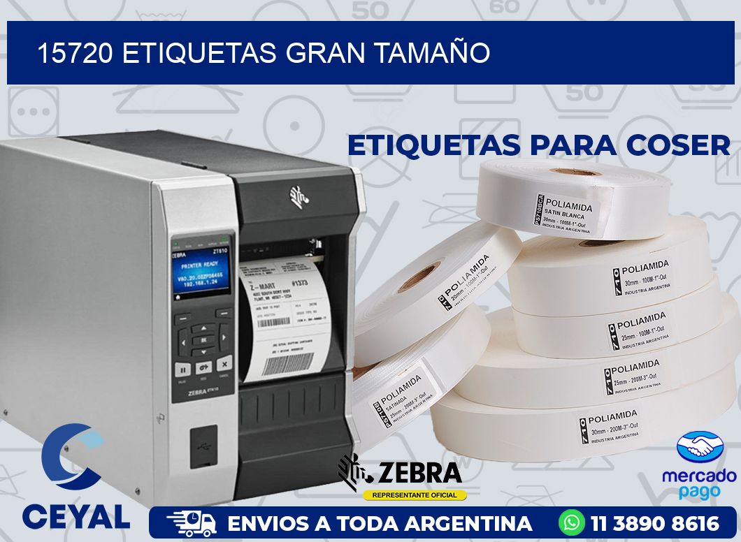 15720 ETIQUETAS GRAN TAMAÑO