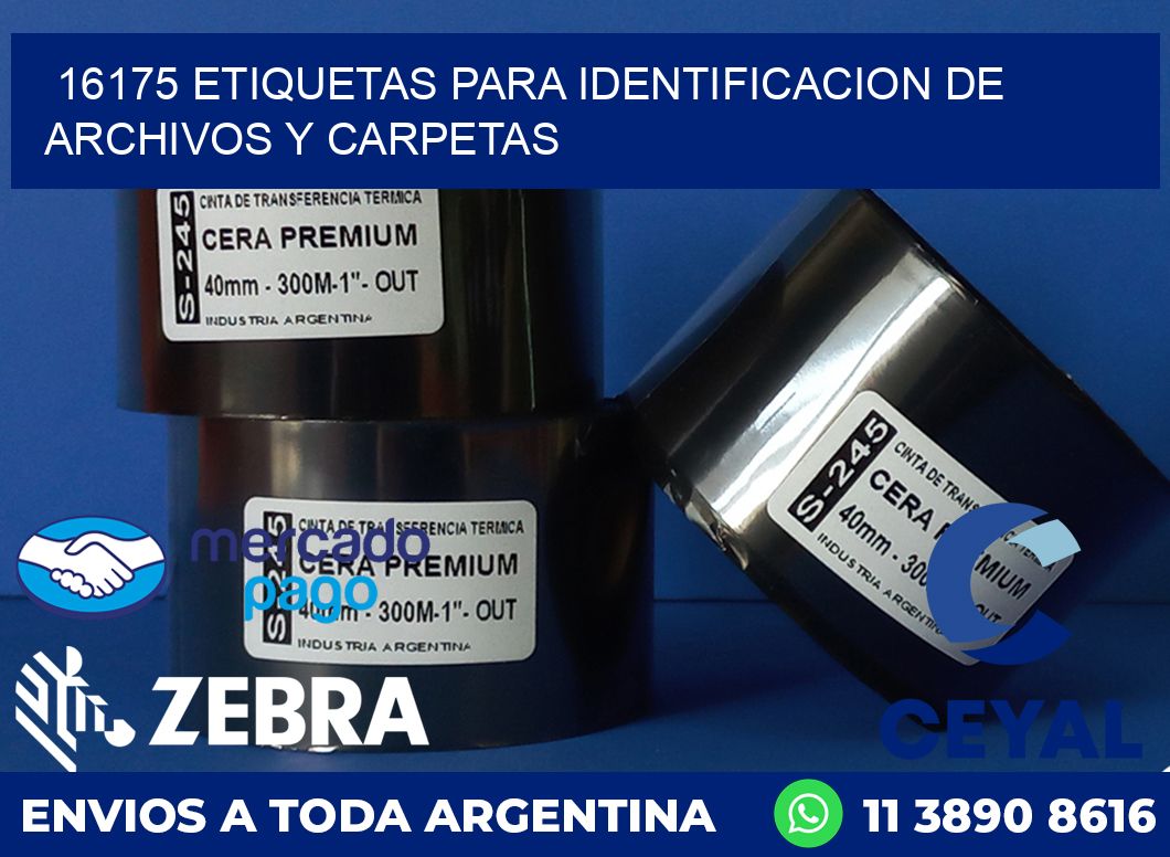 16175 ETIQUETAS PARA IDENTIFICACION DE ARCHIVOS Y CARPETAS