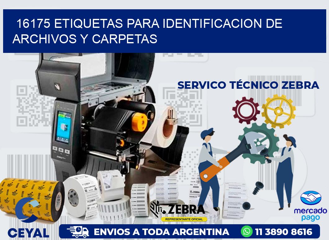 16175 ETIQUETAS PARA IDENTIFICACION DE ARCHIVOS Y CARPETAS