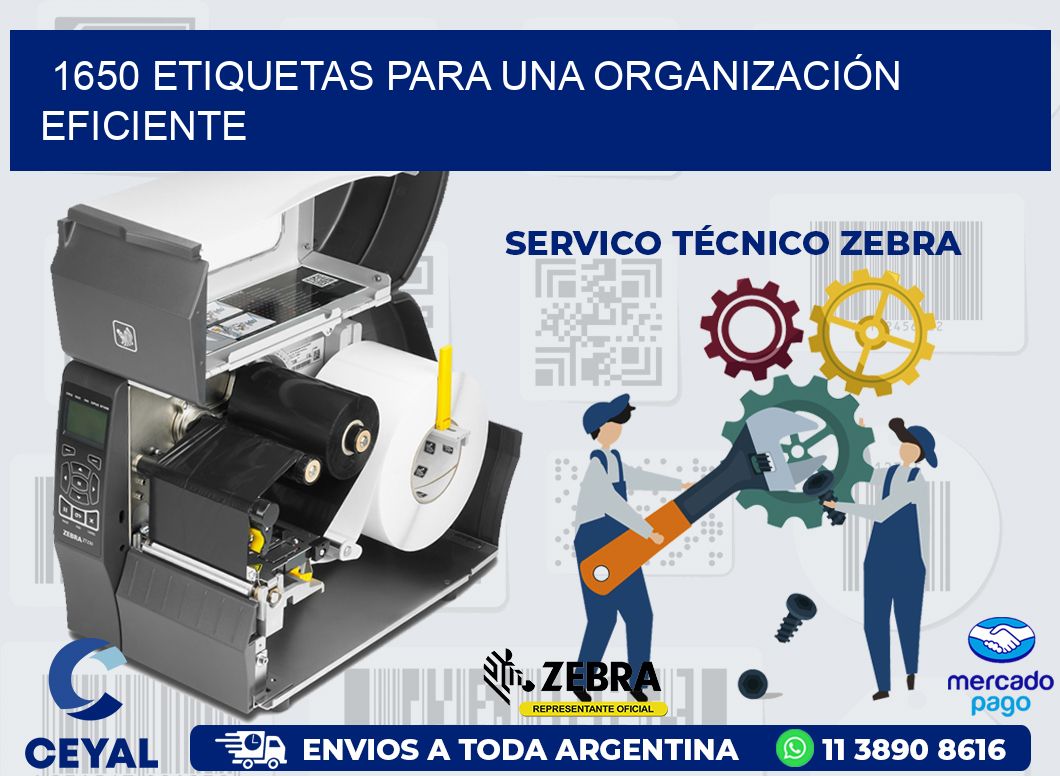 1650 ETIQUETAS PARA UNA ORGANIZACIÓN EFICIENTE