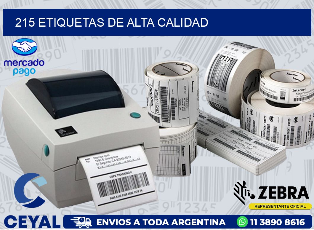 215 ETIQUETAS DE ALTA CALIDAD