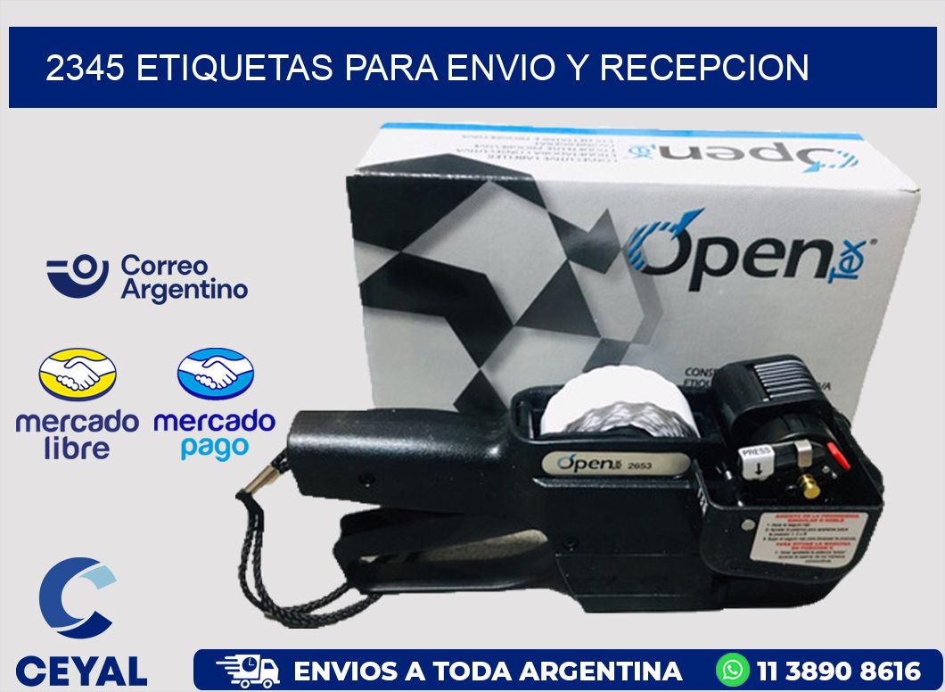 2345 ETIQUETAS PARA ENVIO Y RECEPCION