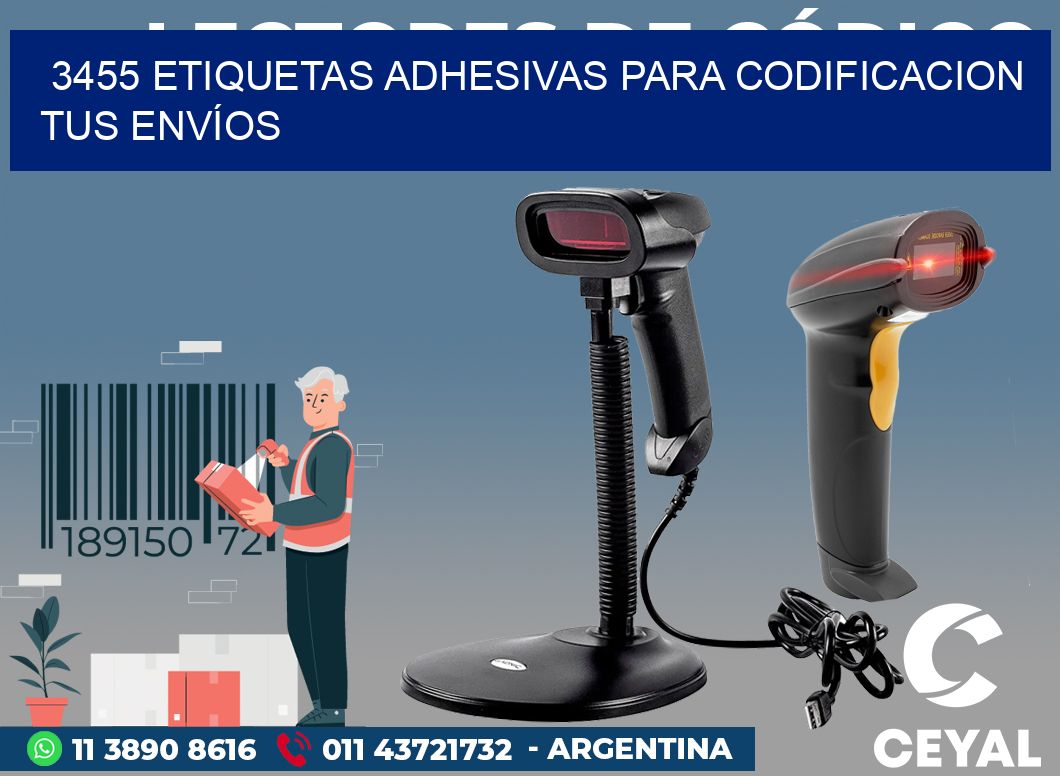3455 ETIQUETAS ADHESIVAS PARA CODIFICACION TUS ENVÍOS