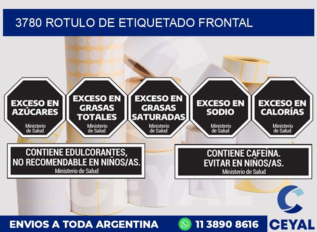 3780 ROTULO DE ETIQUETADO FRONTAL