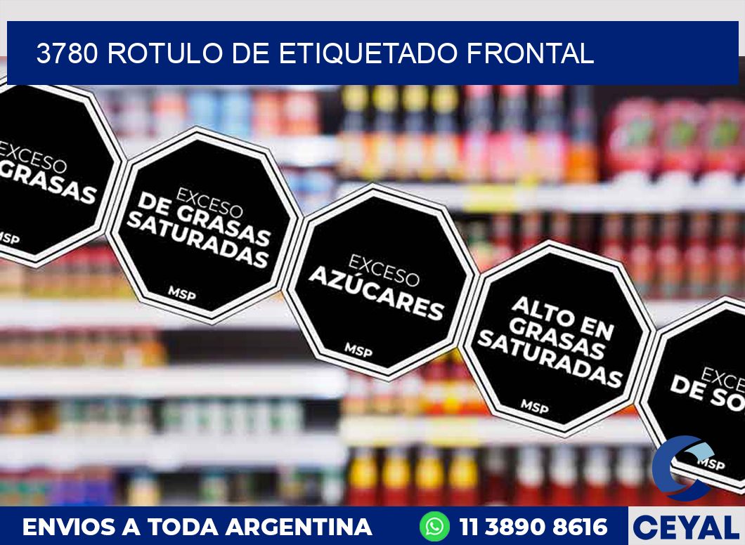 3780 ROTULO DE ETIQUETADO FRONTAL