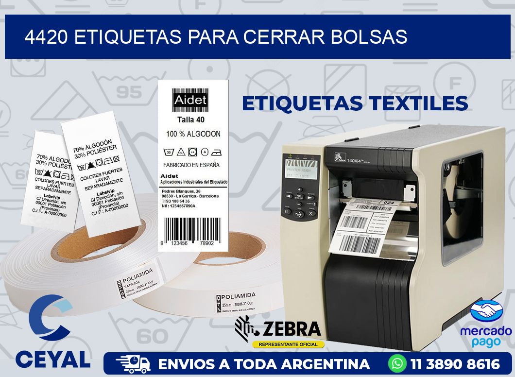 4420 ETIQUETAS PARA CERRAR BOLSAS