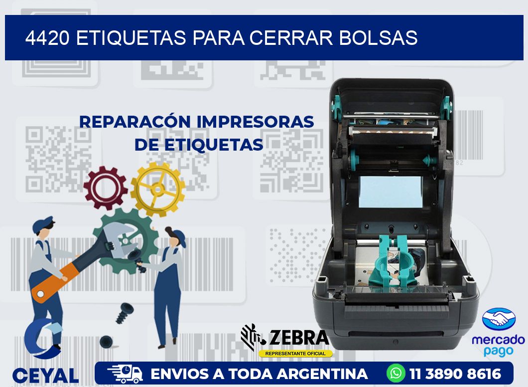4420 ETIQUETAS PARA CERRAR BOLSAS