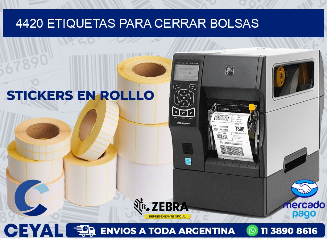 4420 ETIQUETAS PARA CERRAR BOLSAS