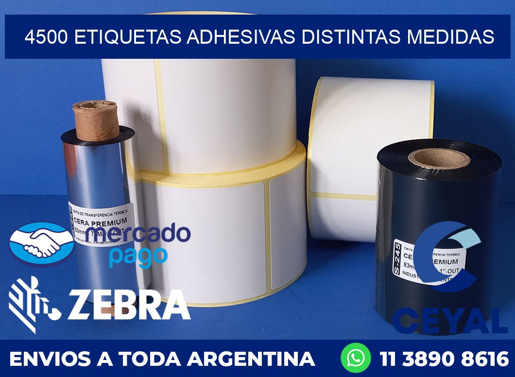 4500 ETIQUETAS ADHESIVAS DISTINTAS MEDIDAS