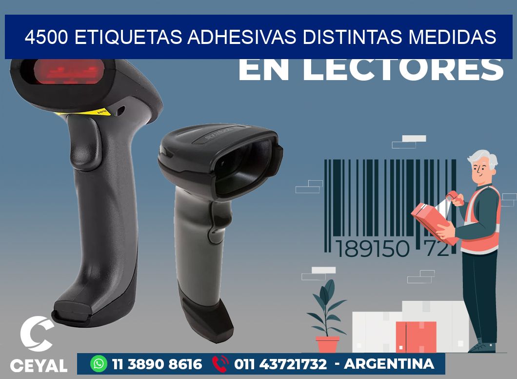 4500 ETIQUETAS ADHESIVAS DISTINTAS MEDIDAS