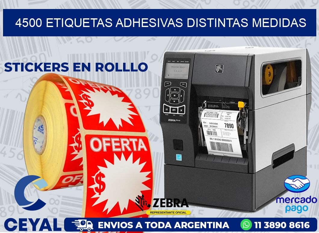 4500 ETIQUETAS ADHESIVAS DISTINTAS MEDIDAS