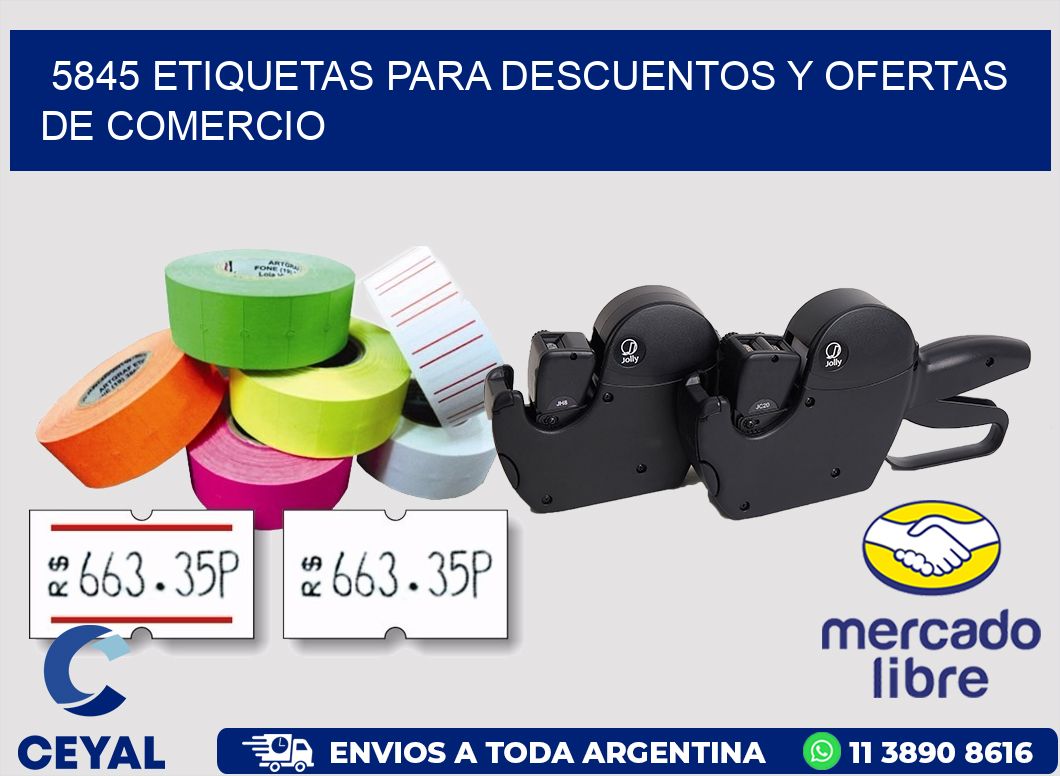 5845 ETIQUETAS PARA DESCUENTOS Y OFERTAS DE COMERCIO