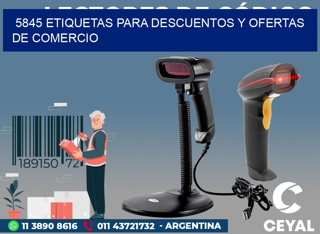 5845 ETIQUETAS PARA DESCUENTOS Y OFERTAS DE COMERCIO
