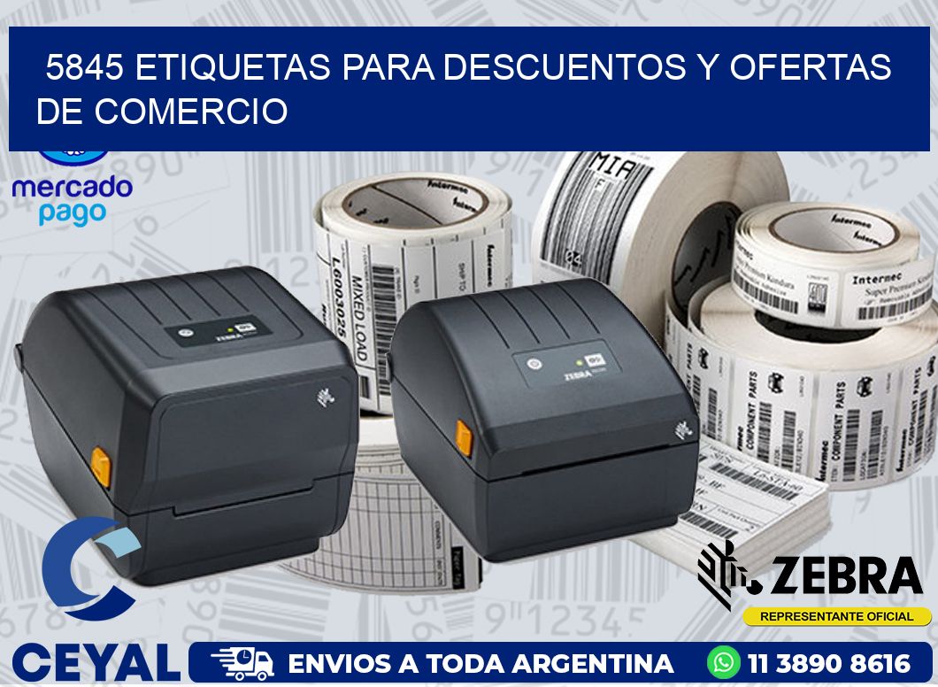 5845 ETIQUETAS PARA DESCUENTOS Y OFERTAS DE COMERCIO